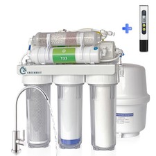 6 Stage Reverse Osmosis Mineral Drinking Water Filter System- 150GPD (Greenbrit)