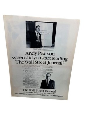 1982 Wall Street Journal Vintage Print Ad Andy Pearson Business
