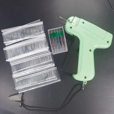Kleideretikettierpistole - Preisauszeichnungsmaschine mit 5 Stahlnadeln & 1000 Widerhaken