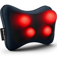 Electric Shiatsu Back Massager with Heat - Powerful 3D Kneading for Neck, Sho...