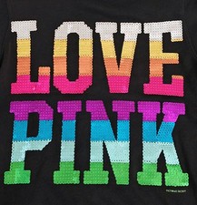 2011 Victoria's Secret PINK Rainbow Hoodie Sequins NEW Limited Edition XS RARE