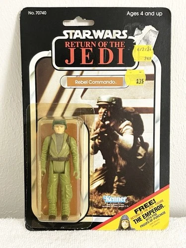 1983 Kenner Star Wars Return Of The Jedi Rebel Commando New On Card 65 Back