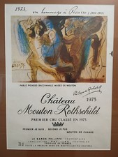 Picasso For Chateau Mouton Rothschild ( 1881- 1973)  Wine France, Original Promo