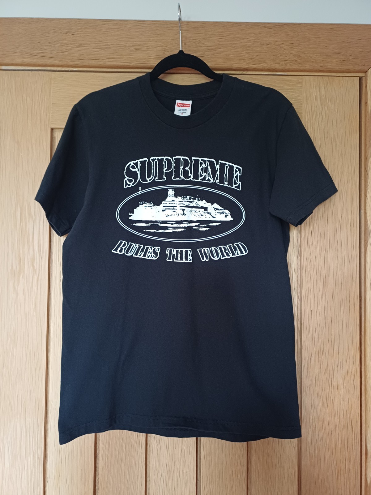 Supreme x Corteiz 'Rules the World' Black Small T-Shirt