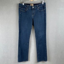 Paige Premium Denim Peg Straight Stretch Jeans Blue Casual Chic 29 (31) USA Made