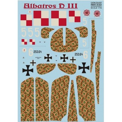 Albatros D.III Decals 1:72 Print Scale 72-037