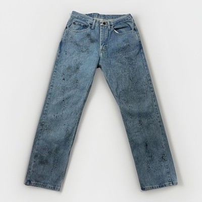 Wrangler Five Star Premium Denim Regular Fit Jeans Mens 30x30 Blue Spray Painted