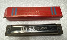 Vtg. Marine Band Harmonica No. 365 M. Hohner Germany Original Box Key of C