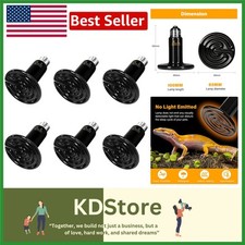Reptile Heat Lamp 150W - Black Ceramic Emitter, Ideal for Brooder and Terrarium