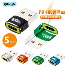 1,2,5 PACK USB C 3.1 Type C Female to USB 3.0 Type A Male Port Converter Adapter
