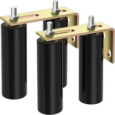 2 Pack 6" Slide Gate Guide Roller with L-Bracket Universal Sliding Gate Rollers