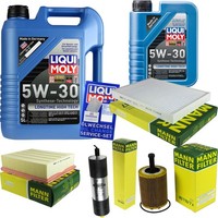 Mann Inspektionspaket 6L Liqui Moly Longtime 5W-30 FüR Seat Exeo ST 2.0 Tdi