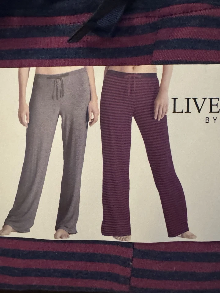 Paquete de 2 pantalones de salón para mujer Karen Neuburger XL mezcla de algodón nuevos con etiquetas Foto 4 de 4