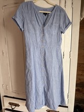 Talbot’s  Button-Front Light Blue Short Sleeve Dress