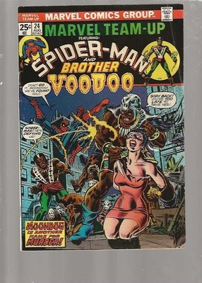 MARVEL TEAM UP 24 - SPIDERMAN & BROTHER VOODOO- 1972 SERIES - MARVEL COMICS