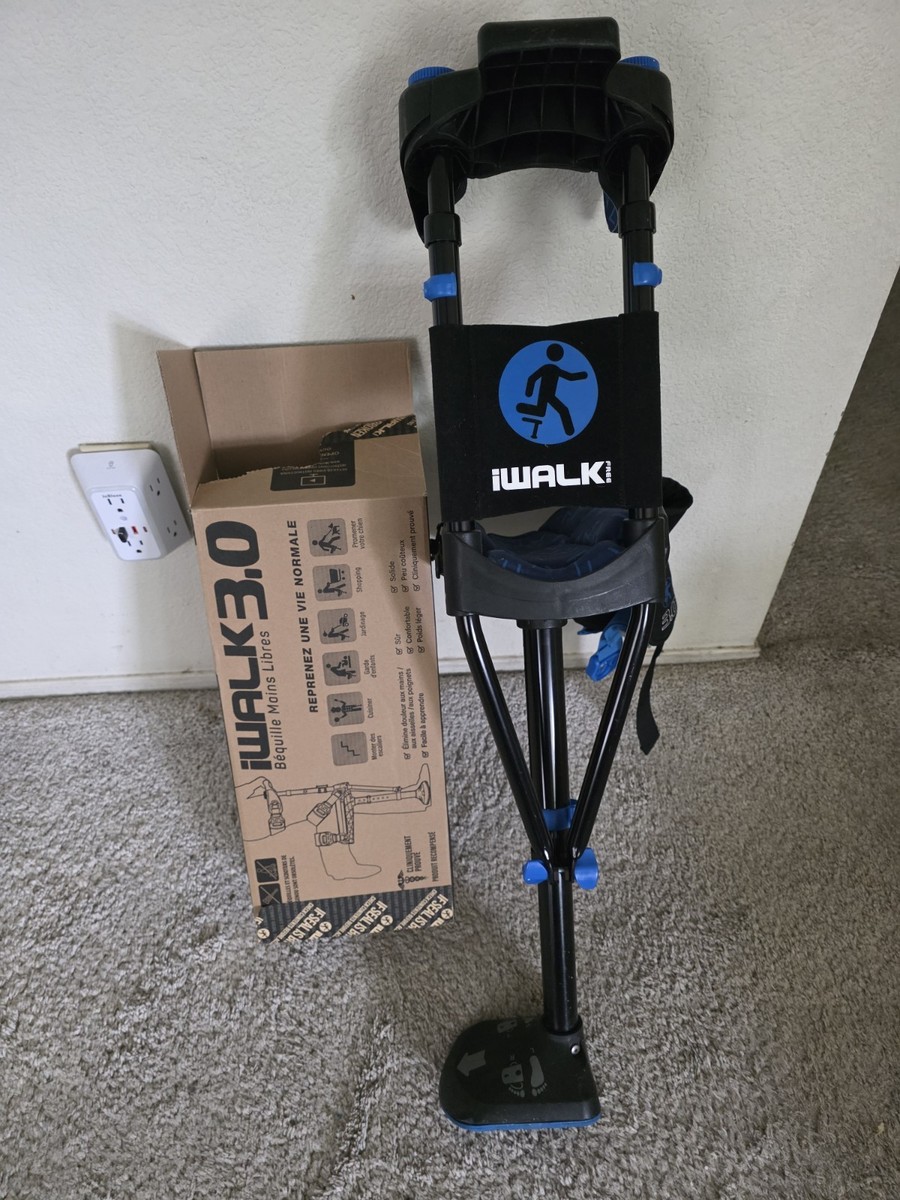 iWALK 3.0 Hands-Free Crutch Adjustable Ergonomic Lightweight Black