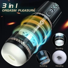 Automatic Electric Male Masturbator Stroke Thrusting Rotating Blowjob Lubricants