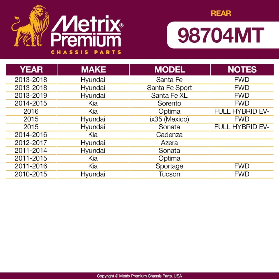 Juego de barra estabilizadora trasera para Hyundai Santa Fe-Sport-XL FWD Kia Sorento FWD K750603 Foto 2 de 4