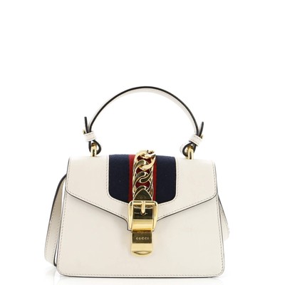Gucci Sylvie Top Handle Bag Leather Mini