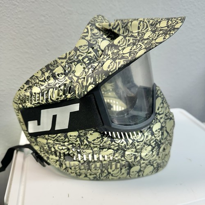 #ad #ad JT Paintball Mask Skull Graphic Vented Full Face Goggles Adjustable Strap $20.00