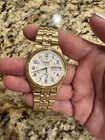 Working Seiko Railroad Approved Men’s Quartz Analog Day/Date Gold Tone Bracelet