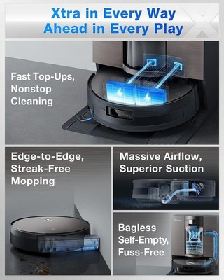 ECOVACS DEEBOT X11 OmniCyclone Robot Vacuum and Mop, PowerBoost Charging, OZMO R