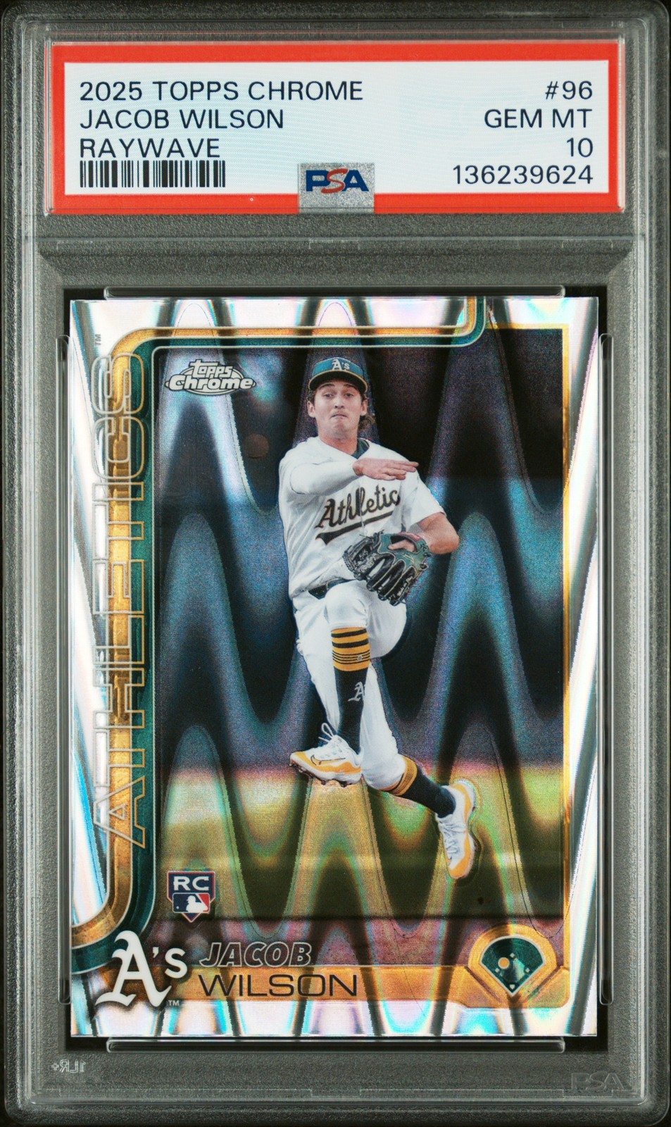 2025 TOPPS CHROME RAYWAVE #96 JACOB WILSON PSA 10