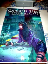 Poster Art Print CARBON 2185 A CYBERPUNK RPG 2019 Dragon Turtle games Ltd. NICE!