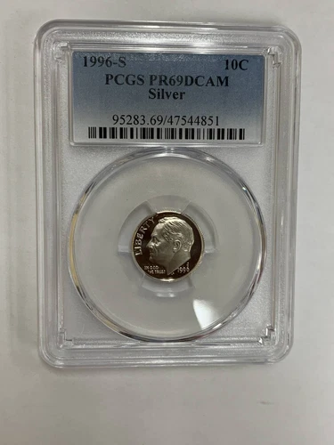1996-S Roosevelt Silver Dime PCGS PR-69 DCAM.