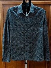 Van Heusen Casual Dress Shirt Mens Large 16-16.5 Button Down Pocket Modern Gray