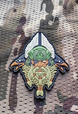 Patch Wikinger des Gottes Odin Walhalla grün Hook and Loop Scratch