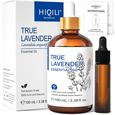 100ML Lavender Essential Oil 100% Pure Undiluted for Diffuser, Relax Mind & Bett