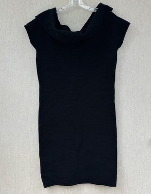 Rita Ora X Primark Kleid Gr. L schwarz schulterfrei gerippt Schlauch Stretch