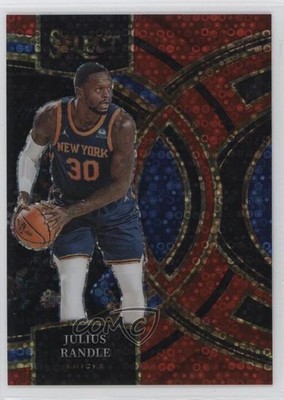 2023-24 Panini Select Premier Level Red Disco Prizm 10/49 Julius Randle #155 7y2