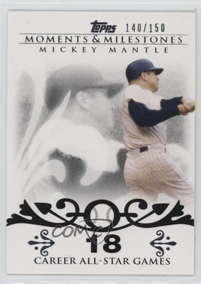 2008 Topps Moments & Milestones 140/150 Mickey Mantle #7 HOF 11z5