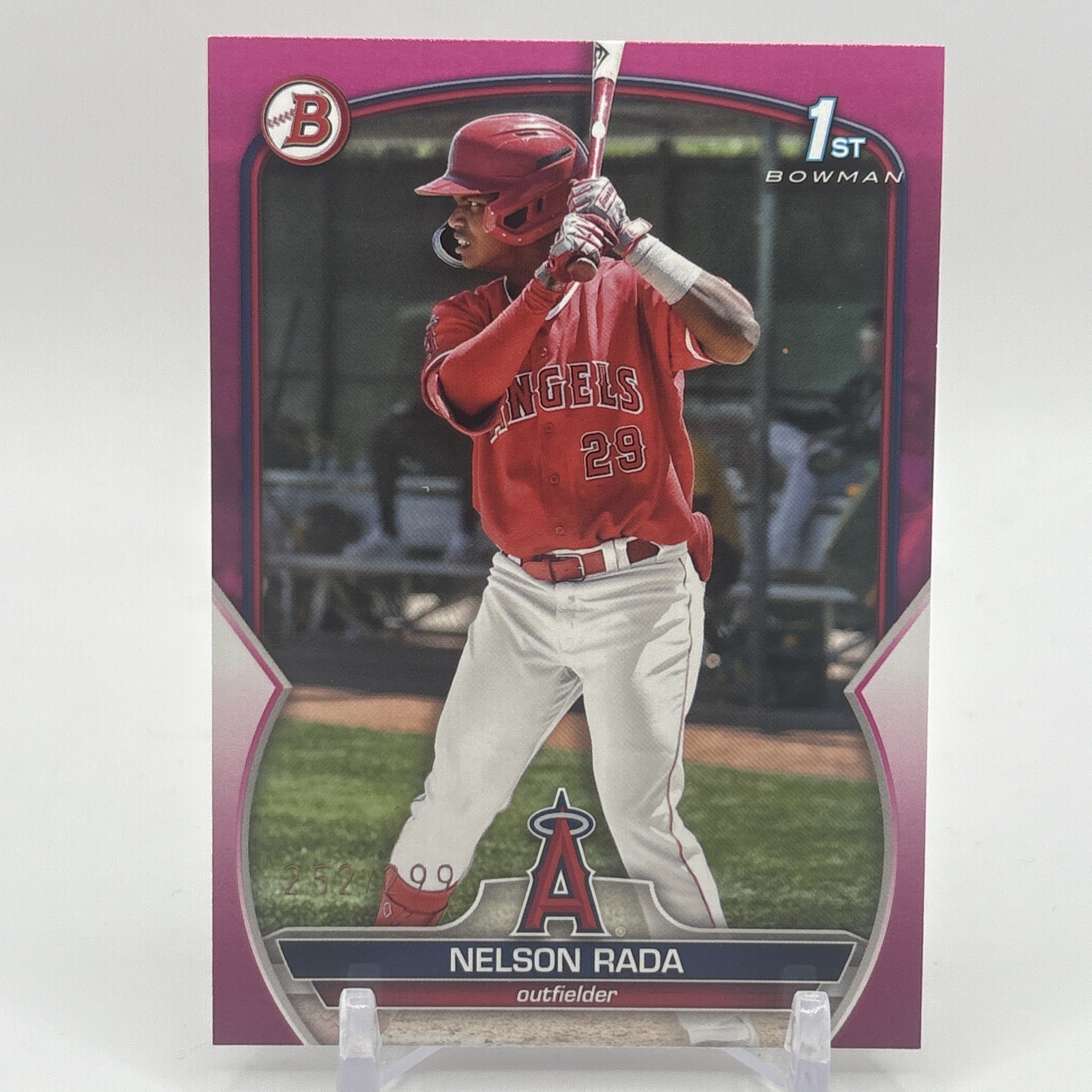 Nelson Rada 2023 Bowman Prospects 1st Fuchsia Card /299 #BP-132