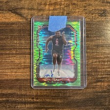 2020 Panini Prizm Rookie Marlon Davidson #347 Neon Green Pulsar Prizm Autographs