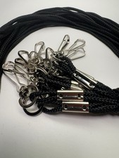 Lanyard 36" ID w/ Swivel Hook. 50 Total Lanyards. Black Color. New.
