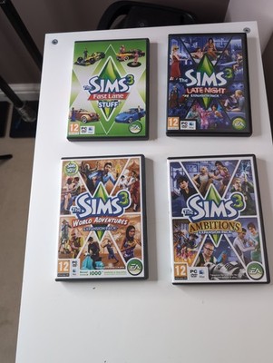Die Sims 3 PC Erweiterungspaket 4 Spiele Welt Abenteuer Ambitionen Late Night