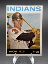1964 Topps Baseball Card Woody Held Cleveland Indians #105 EX