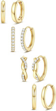 Small Gold Hoop Earrings for Women Trendy 14K Gold Plated Huggie Earrings Hypoal