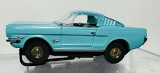 Aurora Vintage FORD MUSTANG 1960  s Fastback Turquoise HO Slot Car - BEAUTIFUL 