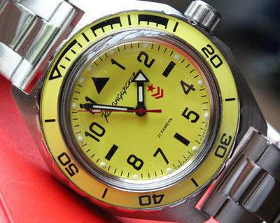 Vostok Komandirskie Diver Mechanical Automatic Winding Wrist Watch 650859
