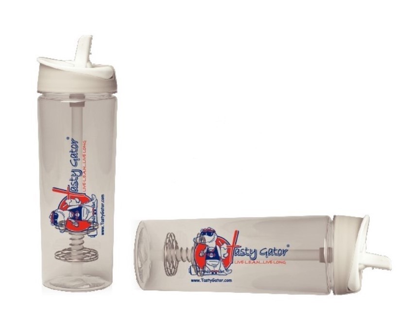 NEW! Tasty Gator 29 fl oz Water/Shaker Bottle-BPA FREE-Flip Top Lid with Straw