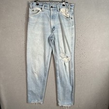 Vintage Levis Tapered Jeans Adult 31 x 30 Measured Blue Denim Light Wash Mens