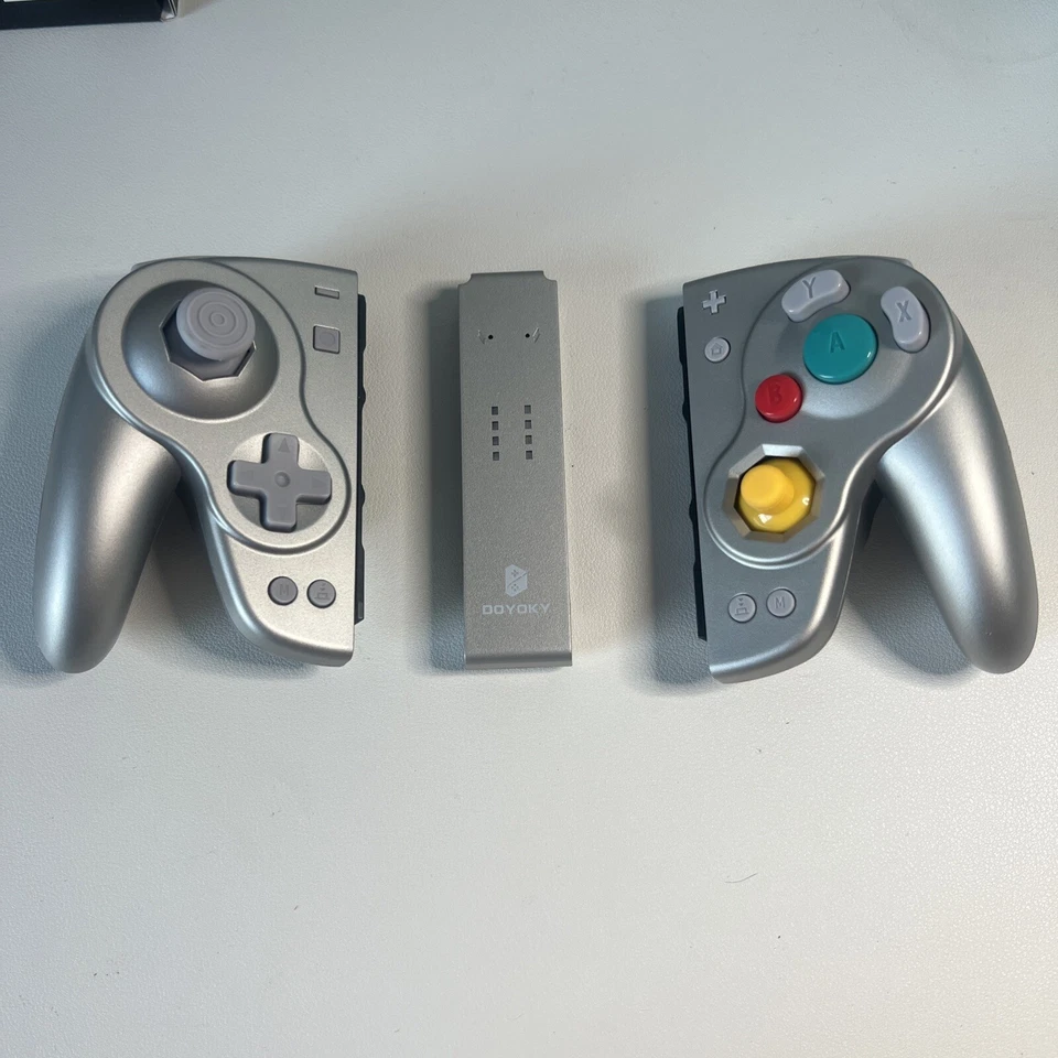 NEW Wireless GameCube Joycons Joy-Con Controller Nintendo Switch 1 & 2- Platinum - Image 2 of 4