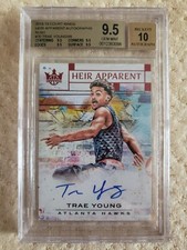 2018-19 Court Kings RUBY Heir Apparent #/99 Trae Young AUTO TRUE GEM BGS 9.5 10