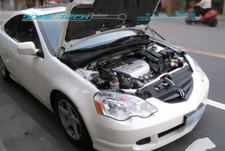 Black Strut Hood Shock Stainless Damper Kits Fits 2001-06 Acura Dc5 Integra Rsx