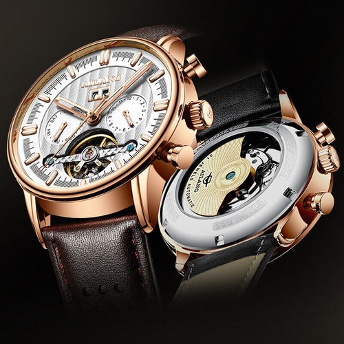 AILANG Watch Fashion Men Mechanical Wristwatches Calendar Week Month Waterproof - Picture 6 of 27