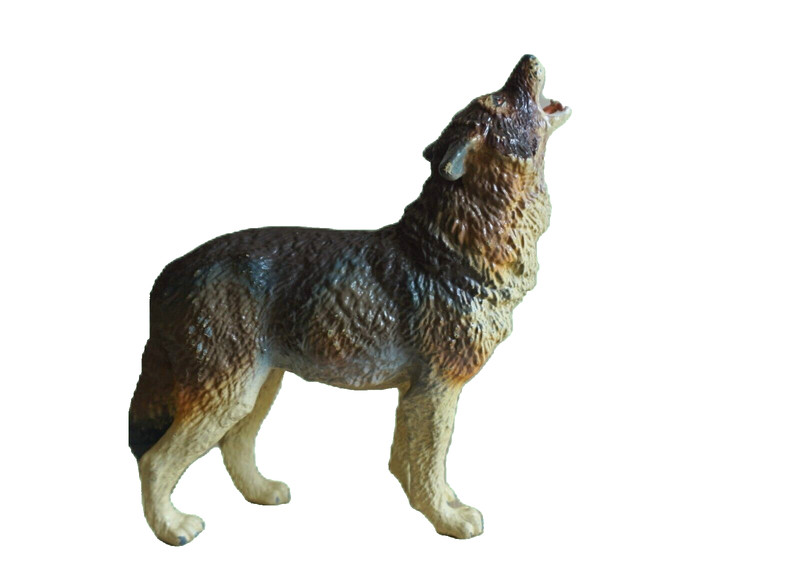 VTG collectible 1990 Timber Wolf Safari LTD Hand Painted Wildlife Animal Toy
